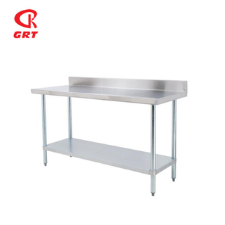 24"X24" Stainless Steel Commercial Work Table With 2'' Backsplash and Undershelf WT-2424B