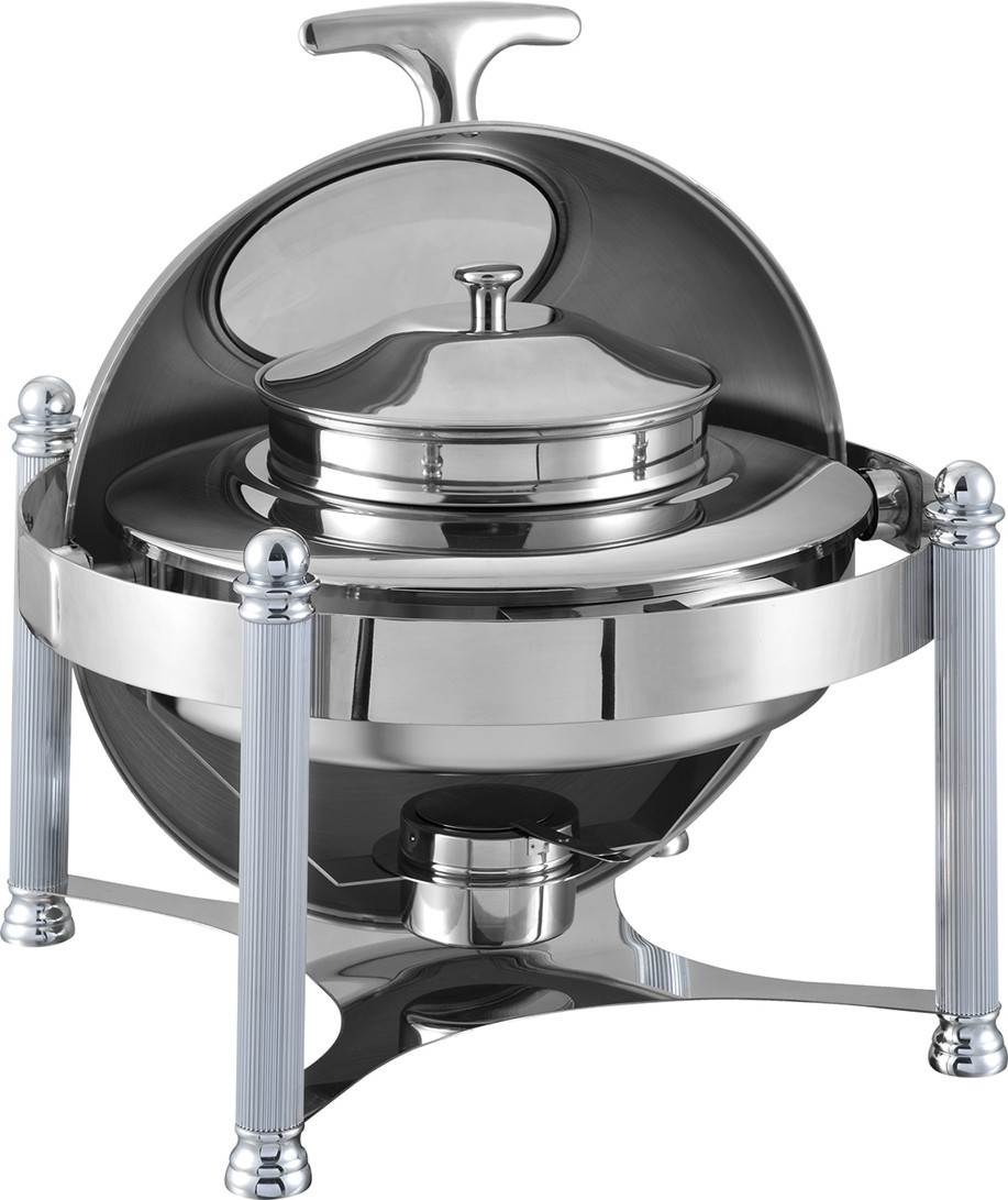 GRT-6506KS Visible Window Round Chafing Dish 4.5L for Soup 