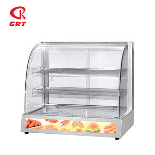 GRT-2P-ZS Electric Stainless Steel Hot Food Display Warmer Case
