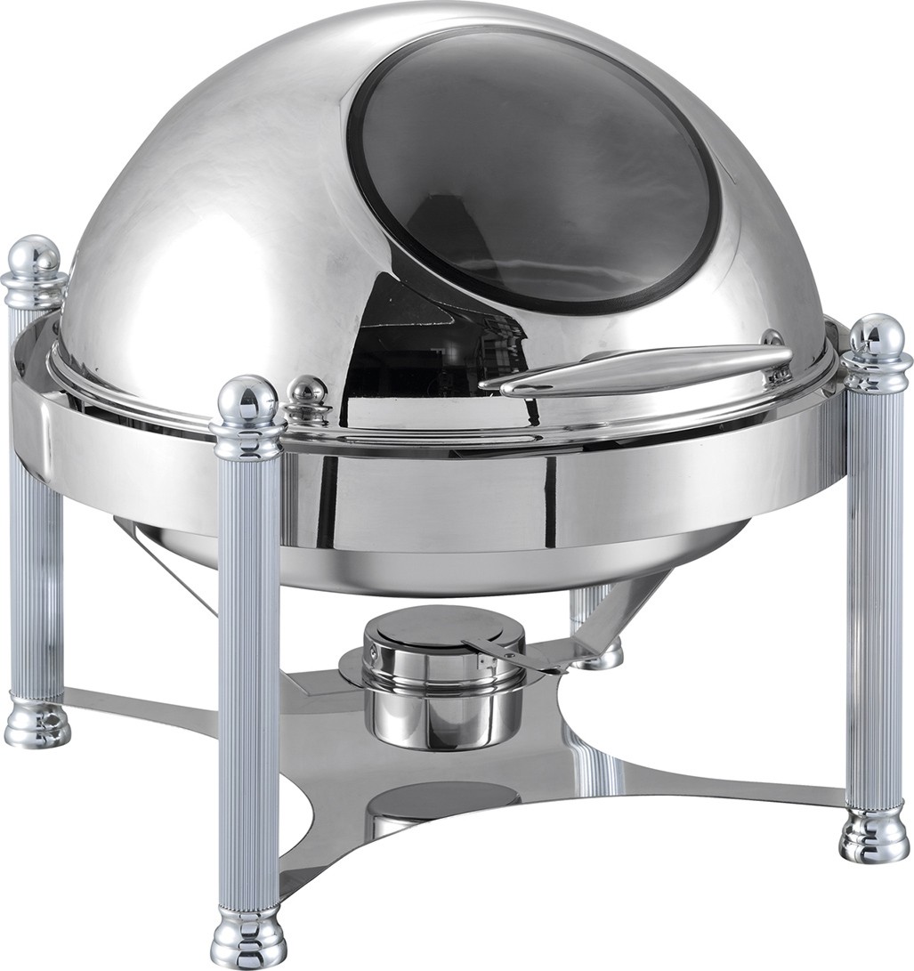 GRT-6503KS Stainless Steel Visible Window Round Chafing Dish 6L