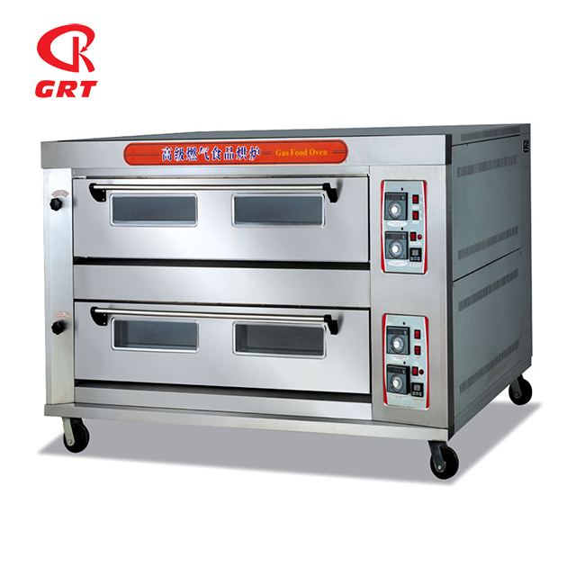 GRT-HTR-S-60Q Gas Pizza Oven Portable Gas Deck Oven 2 Layer 6 Tray