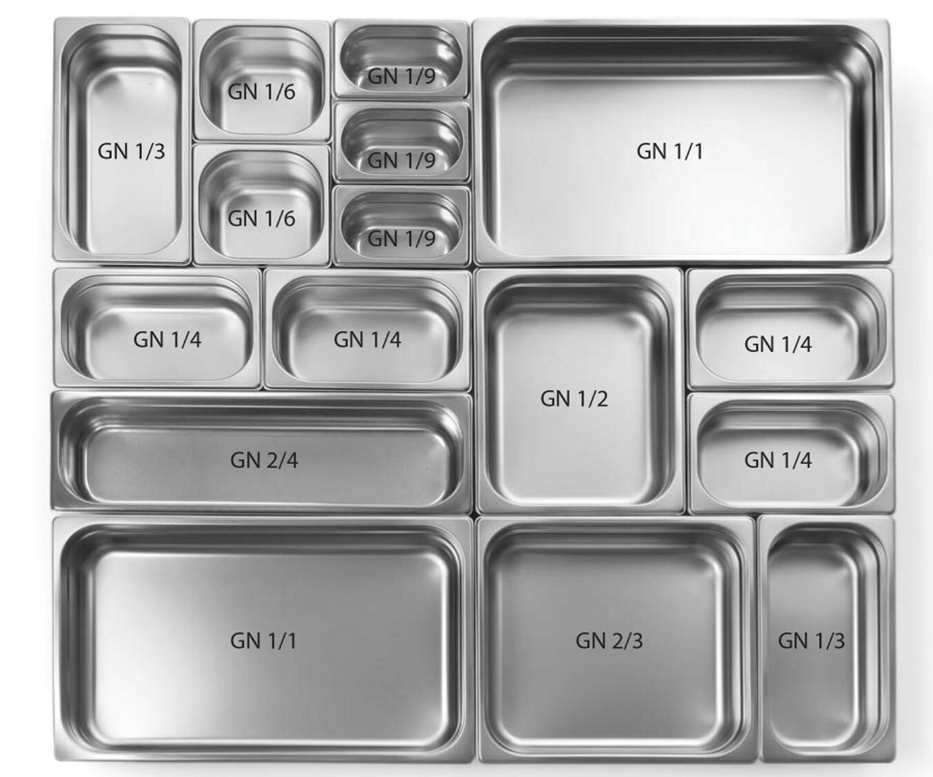 0.6/0.7mm 1/3 European GN Container 20/60/150/200mm High Stainless Steel Food Pan