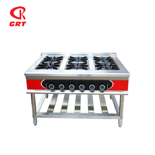 GRT-6W Commercial Lpg Gas Range Standing Burner