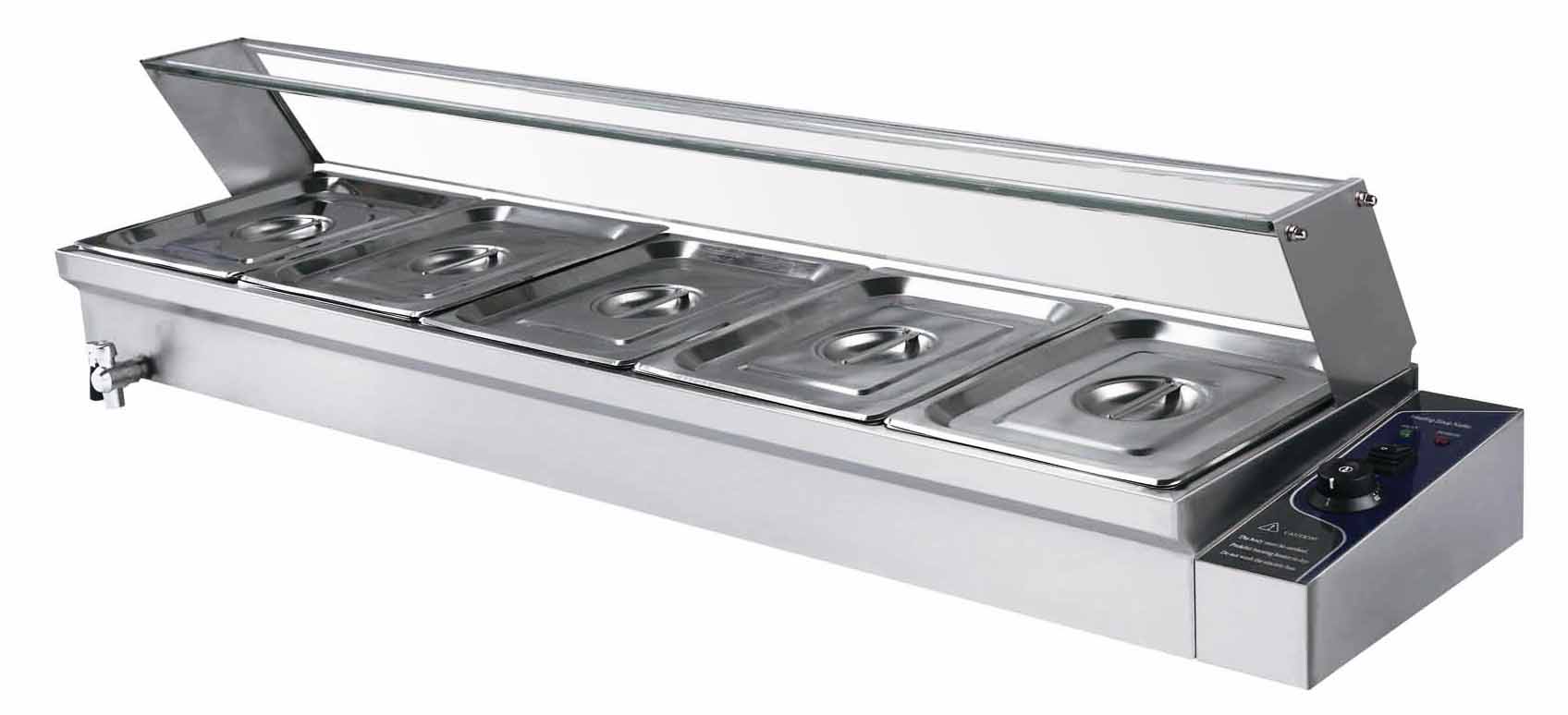 GRT-RTC5H 5PAN Stainless Steel Wet Bain Marie For Sale 