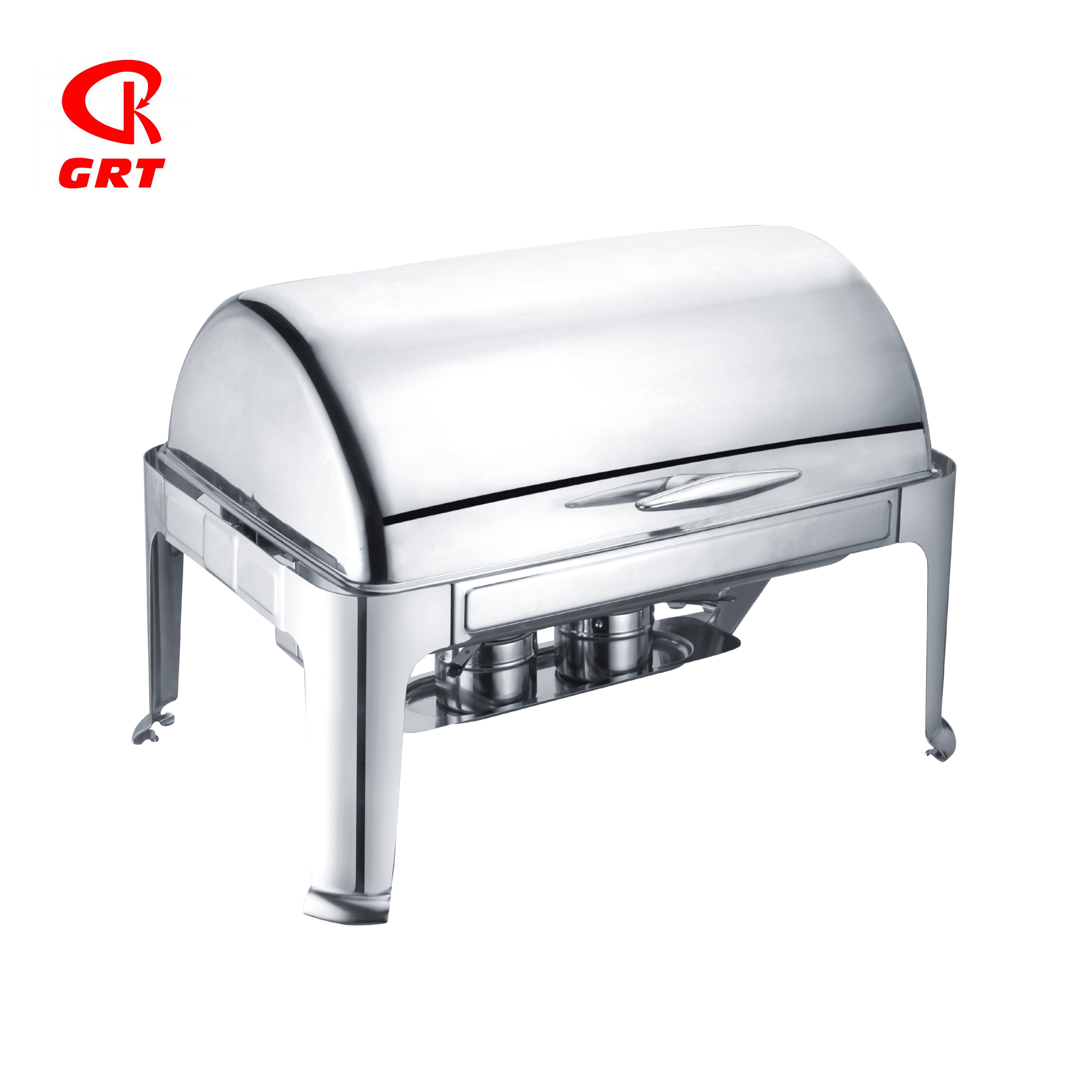 GRT-723KD 0.9mm Thick Stainless Steel Stackable Rectangular Chafing Dish 9L