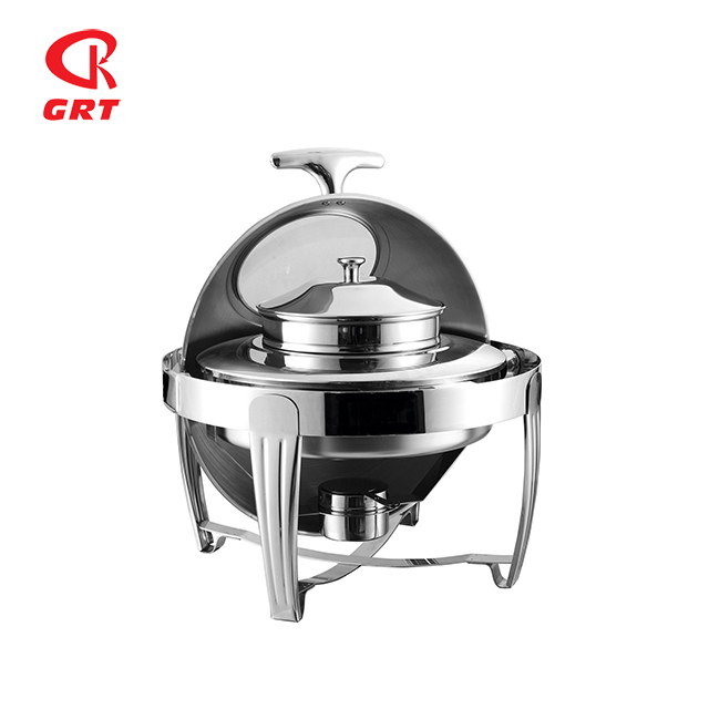 GRT-720BKS Visible Window Round Chafing Dish For Soup 4.5L