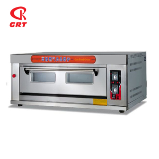 GRT-HTR-30Q Stainless Steel 1 Layer 3 Tray Gas Deck Oven